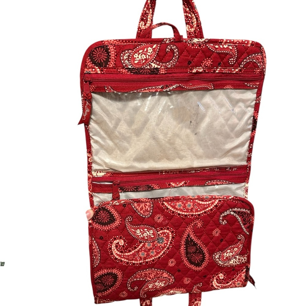 Vera Bradley Paisley Pattern Travel Hanging Folding Toiletry Bag Organizer A23 - Picture 2 of 9